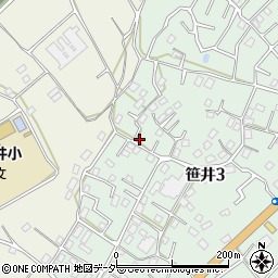 埼玉県狭山市笹井3丁目15-21周辺の地図