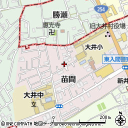 埼玉県ふじみ野市苗間周辺の地図