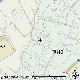 埼玉県狭山市笹井3丁目15-23周辺の地図