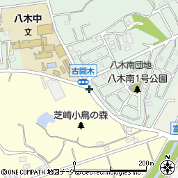 八木中学校前周辺の地図