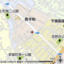 千葉県柏市豊平町4-22周辺の地図