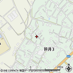 埼玉県狭山市笹井3丁目15周辺の地図