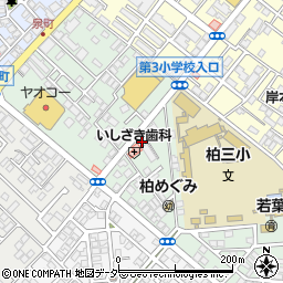 千葉県柏市若葉町周辺の地図