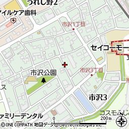 埼玉県ふじみ野市市沢周辺の地図