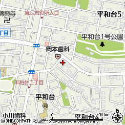 千葉県流山市平和台周辺の地図