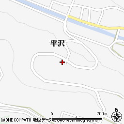 長野県伊那市平沢周辺の地図