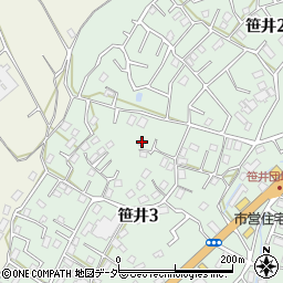 埼玉県狭山市笹井3丁目18-25周辺の地図