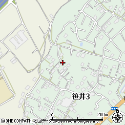 埼玉県狭山市笹井3丁目15-33周辺の地図