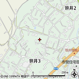 埼玉県狭山市笹井3丁目18周辺の地図