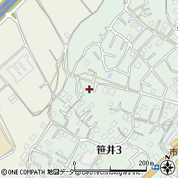 埼玉県狭山市笹井3丁目19周辺の地図