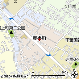 千葉県柏市豊平町周辺の地図