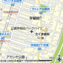 ＵＲ三郷早稲田パークハイツ７－９－２号棟周辺の地図