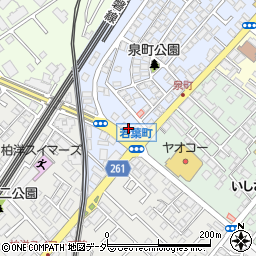 千葉県柏市泉町16-27周辺の地図