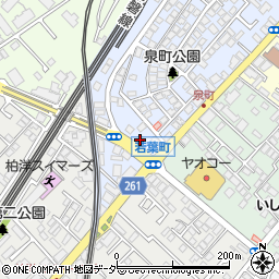 千葉県柏市泉町16-26周辺の地図