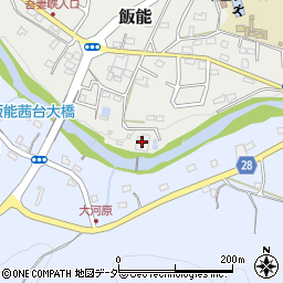 飯能市本郷浄水場周辺の地図