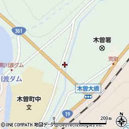 木曽大橋周辺の地図