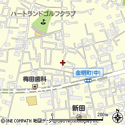埼玉県草加市金明町周辺の地図