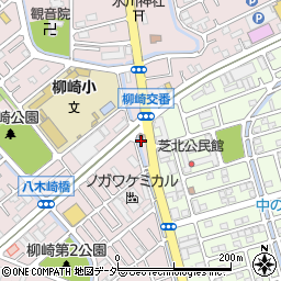 埼玉県　警察署川口警察署柳崎交番周辺の地図