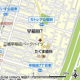 ＳＡＮパーク三郷早稲田１駐車場周辺の地図