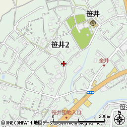 埼玉県狭山市笹井2丁目18-24周辺の地図