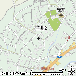 埼玉県狭山市笹井2丁目30-8周辺の地図