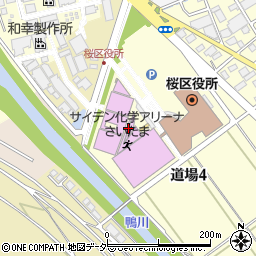 さいたま市記念総合体育館周辺の地図