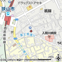 埼玉県狭山市祇園3周辺の地図