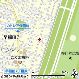 埼玉県三郷市早稲田7丁目周辺の地図