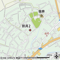 埼玉県狭山市笹井2丁目18周辺の地図