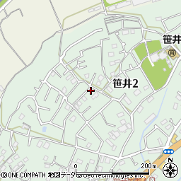 埼玉県狭山市笹井2丁目29-22周辺の地図