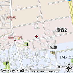 埼玉県三郷市彦音周辺の地図