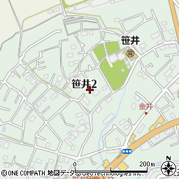 埼玉県狭山市笹井2丁目周辺の地図