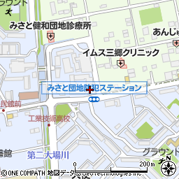 埼玉りそな銀行みさと団地出張所 ＡＴＭ周辺の地図