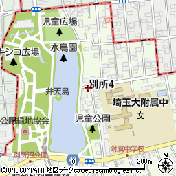 埼玉県さいたま市南区別所4丁目周辺の地図