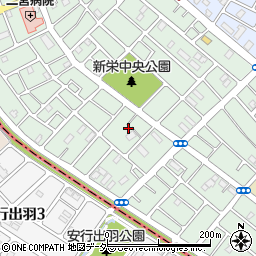 埼玉県草加市新栄2丁目4周辺の地図