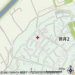 埼玉県狭山市笹井2丁目27周辺の地図