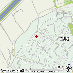 埼玉県狭山市笹井2丁目27-15周辺の地図