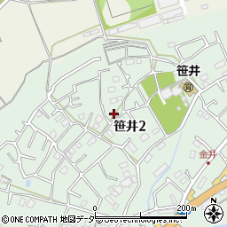 埼玉県狭山市笹井2丁目21-14周辺の地図
