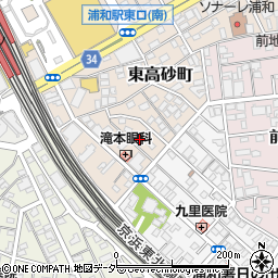 埼玉県さいたま市浦和区東高砂町7周辺の地図