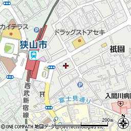 埼玉県狭山市祇園5周辺の地図