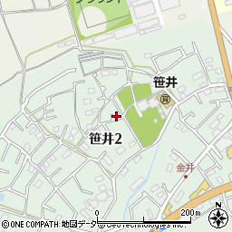 埼玉県狭山市笹井2丁目20-2周辺の地図