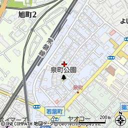 千葉県柏市泉町周辺の地図