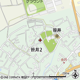埼玉県狭山市笹井2丁目20-17周辺の地図