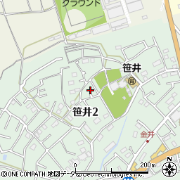 埼玉県狭山市笹井2丁目20周辺の地図