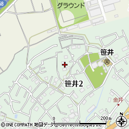 埼玉県狭山市笹井2丁目21周辺の地図
