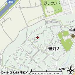 埼玉県狭山市笹井2丁目23-1周辺の地図