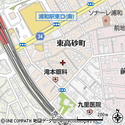 埼玉県さいたま市浦和区東高砂町8周辺の地図