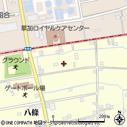 埼玉県八潮市八條67周辺の地図