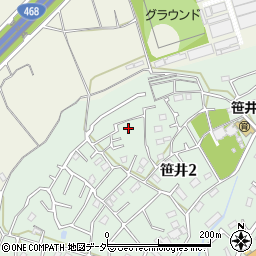埼玉県狭山市笹井2丁目23周辺の地図