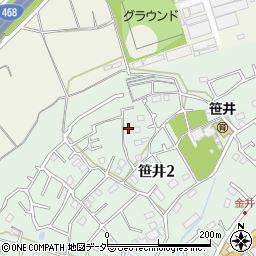 埼玉県狭山市笹井2丁目21-23周辺の地図